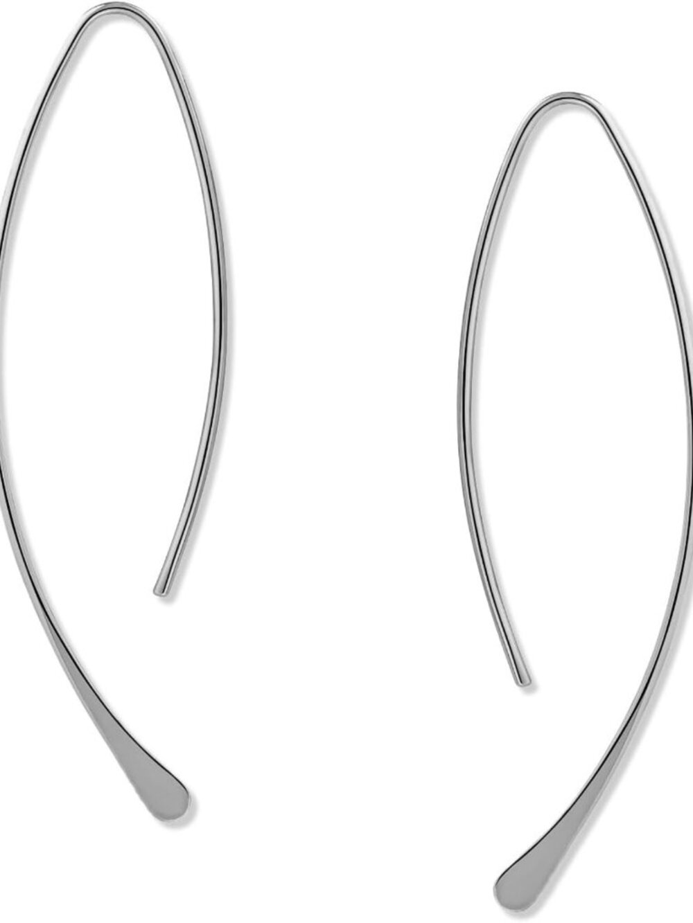 Lightweight Upside Down Hoop Threader Earrings - Stylish Wire Drop Dangles